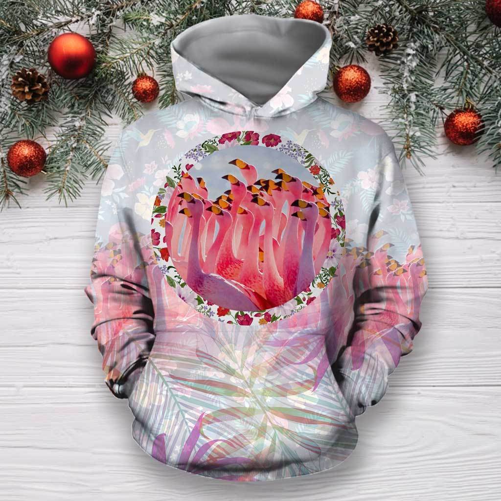 3D All Over Print Flamingo Hoodie For Men and Women - OwlOhh