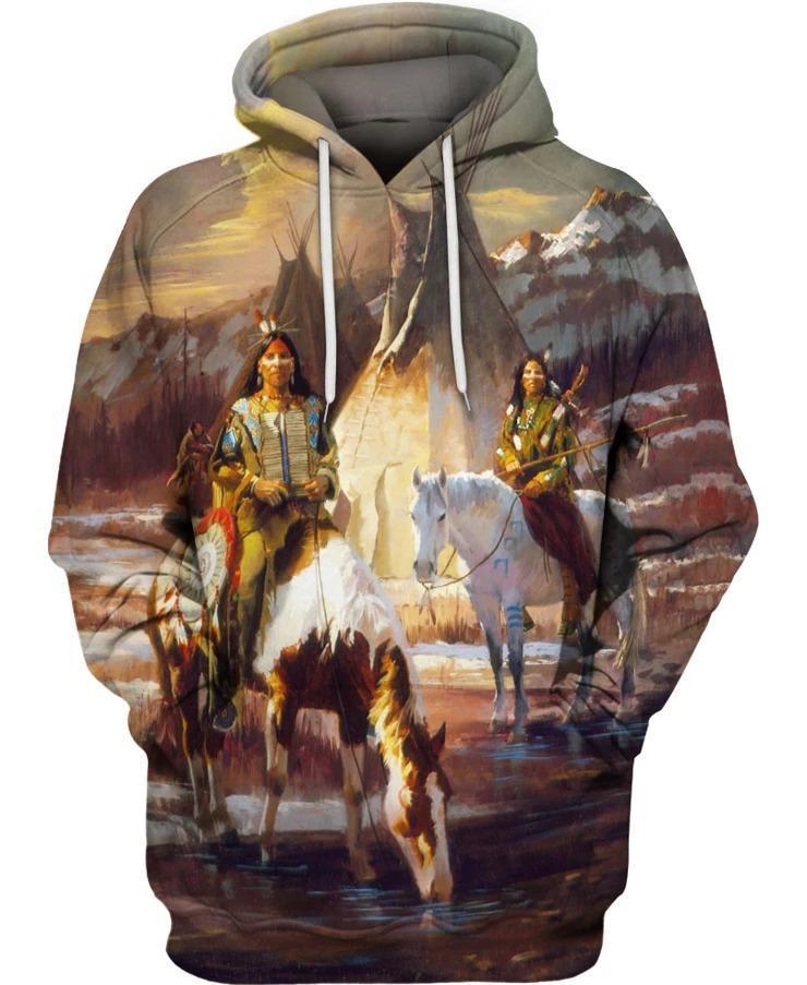 3D All Over Print Horse Hoodie NM120803 For Men and Women - OwlOhh