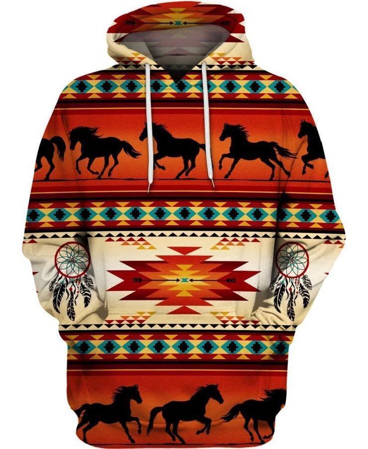 3D All Over Print Horse Hoodie NM120804 For Men and Women - OwlOhh