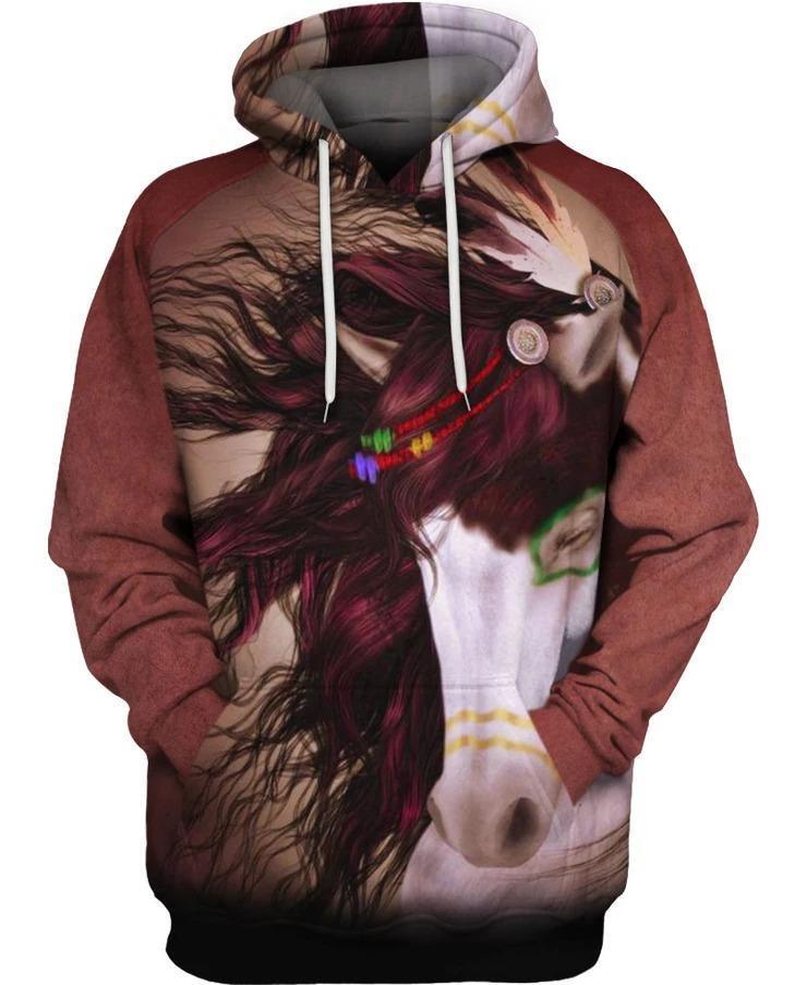 3D All Over Print Horse Hoodie NM120806 For Men and Women - OwlOhh