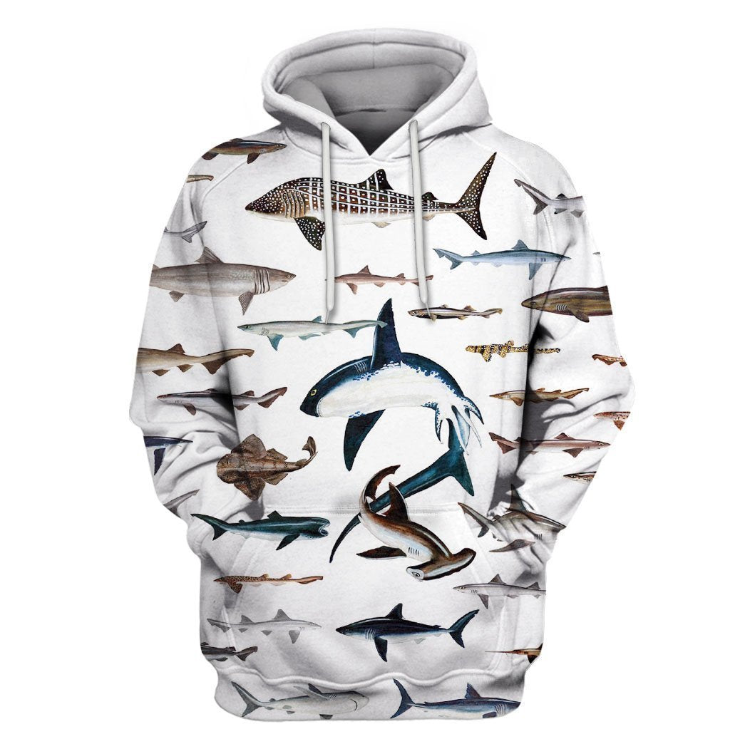 3D All Over Print Shark Hoodie For Men and Women - OwlOhh