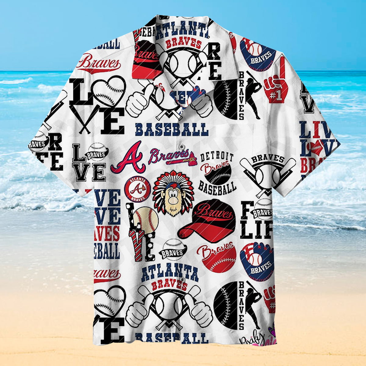 Atlanta Braves Personalized Grey Hawaiian Shirt - Owl Ohh