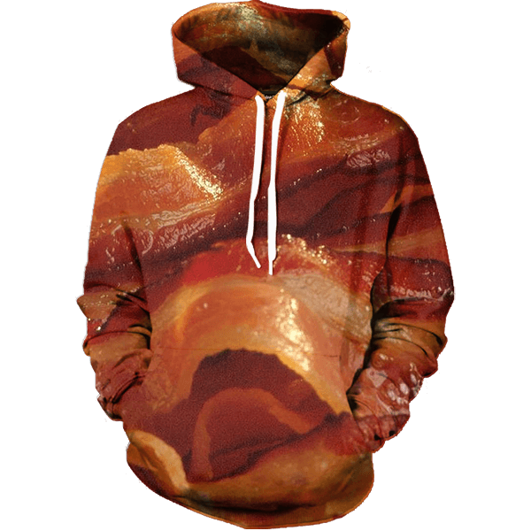 Bacon Strips Funny Foods Pullover 3D Hoodie  – OwlOhh