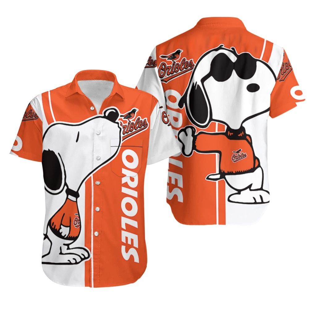 OwlOhh Baltimore Orioles Snoopy Lover 3D Printed Hawaiian Shirt