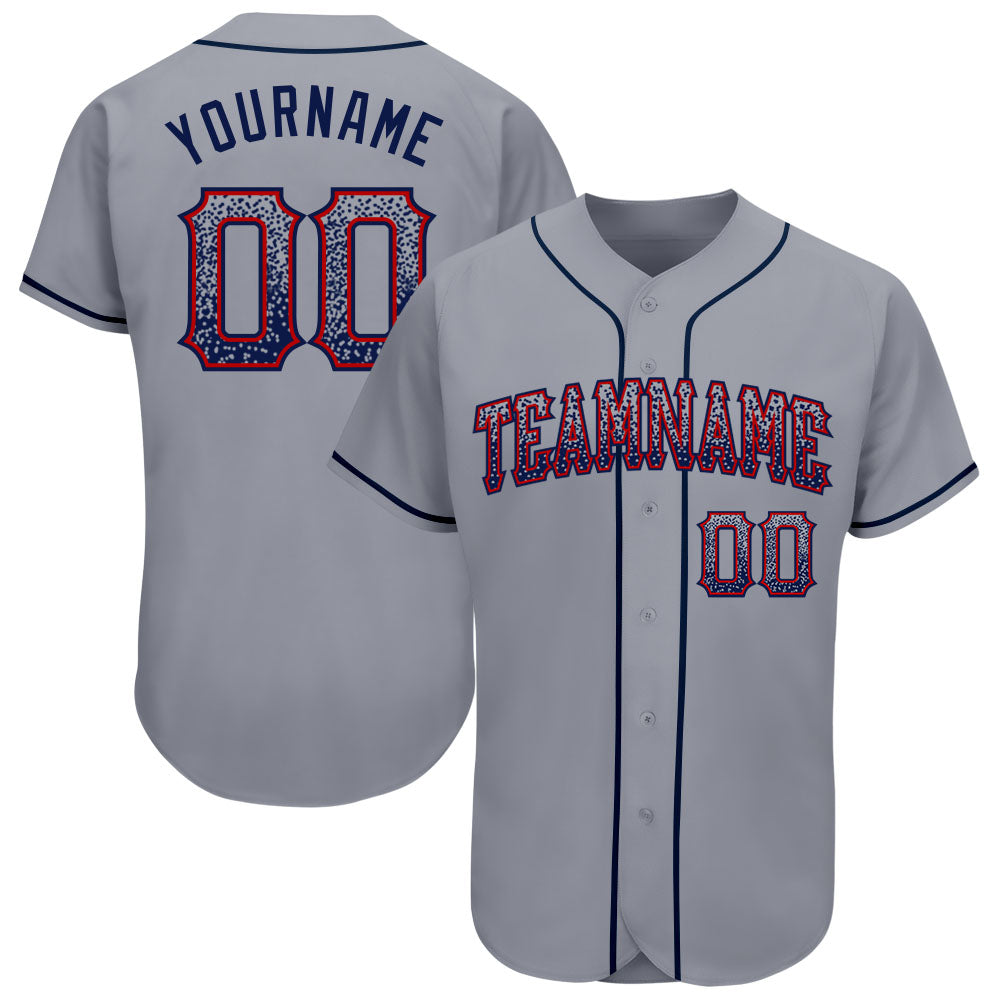 Custom Baseball Jersey Red White-Navy