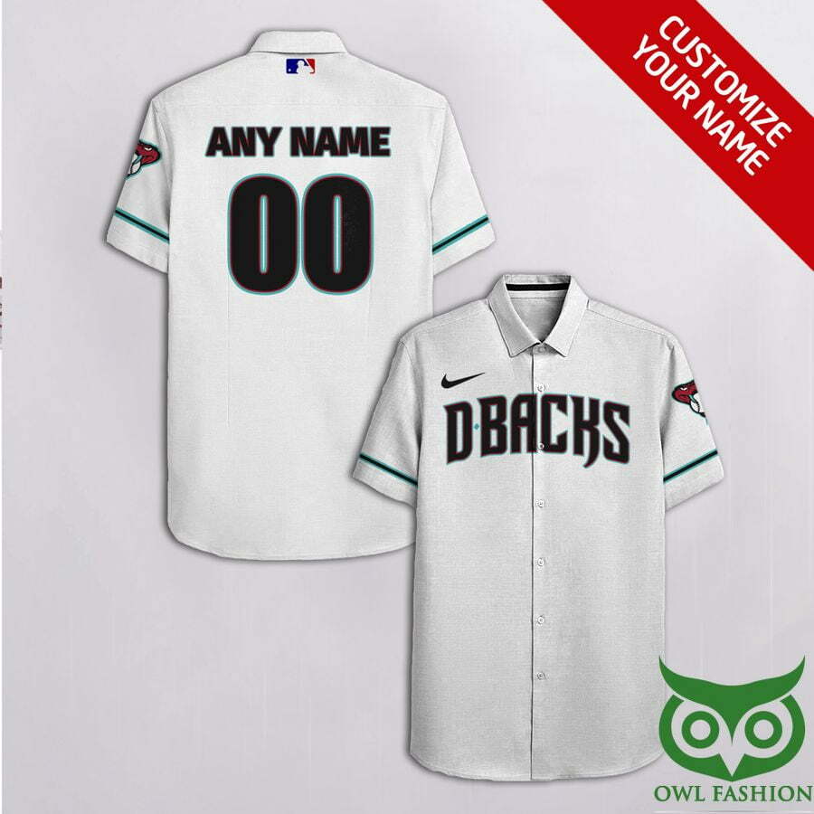 Arizona Diamondbacks Team Custom Name Number White Baseball Jersey