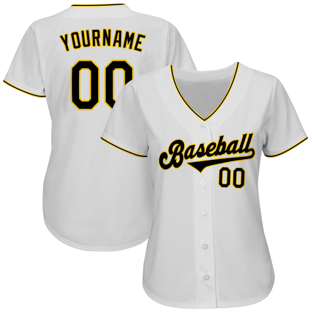 Custom Gray Black-Gold Authentic Two Tone Baseball Jersey