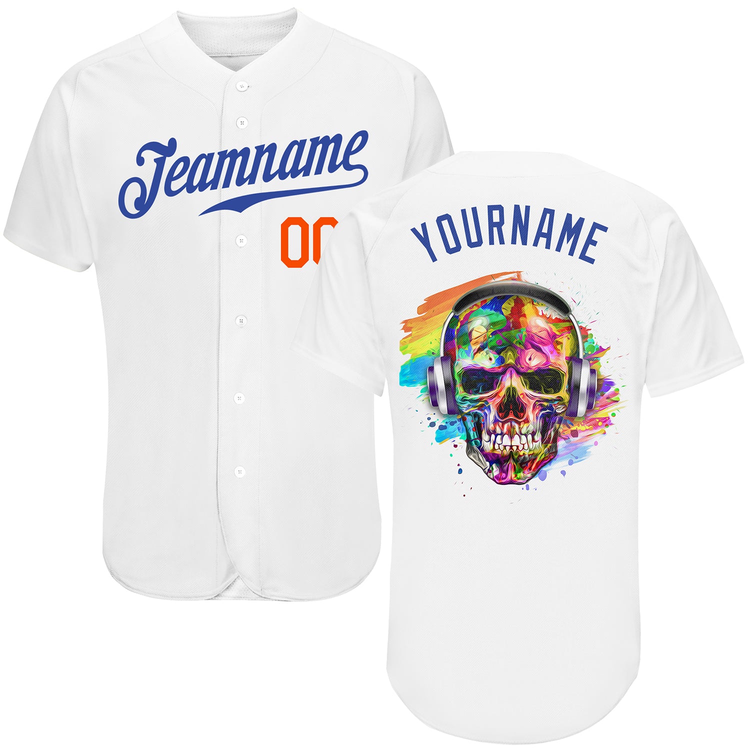 Custom Royal Royal-Orange Authentic Baseball Jersey