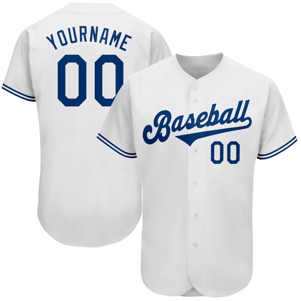 Custom Light Blue White-Royal Authentic Baseball Jersey Discount