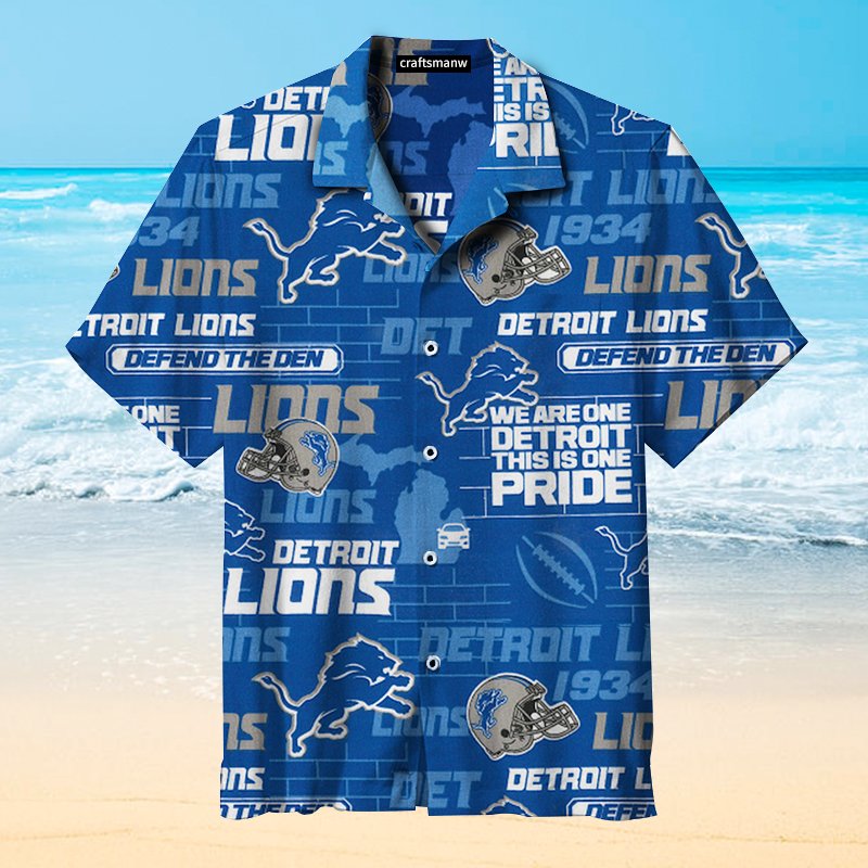 47 Detroit Lions Blue Retro 1934 Short Sleeve T Shirt