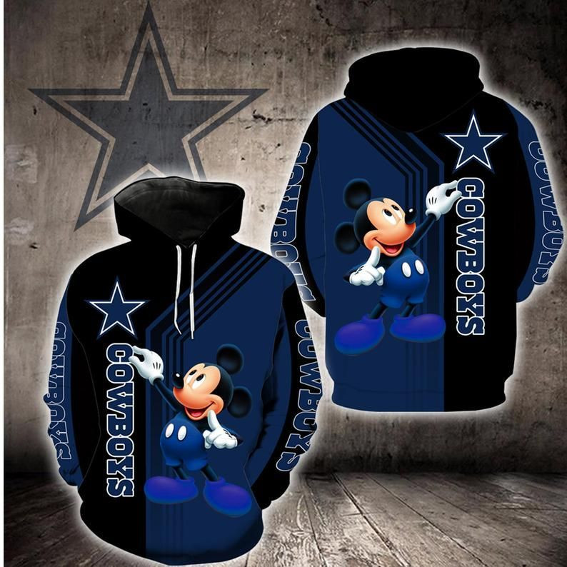 Disney Mickey Dallas Cowboys  33 NFL Gift for Fan 3D T Shirt Sweater Zip Hoodie Bomber Jacket  size S-5XL – OwlOhh