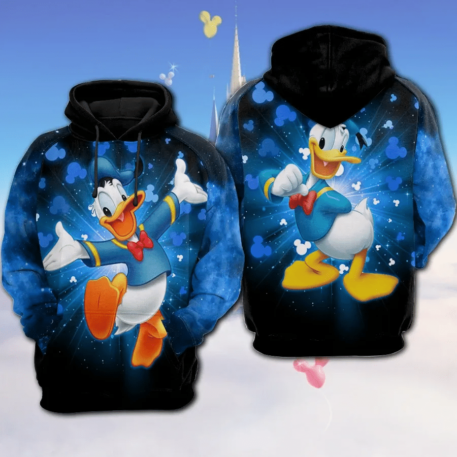 Donald Duck Bling Mickey Mouse Disney Cartoon 504 Fan Gift Stylist Unisex Cartoon Graphic Outfits AOP Hoodie – OwlOhh