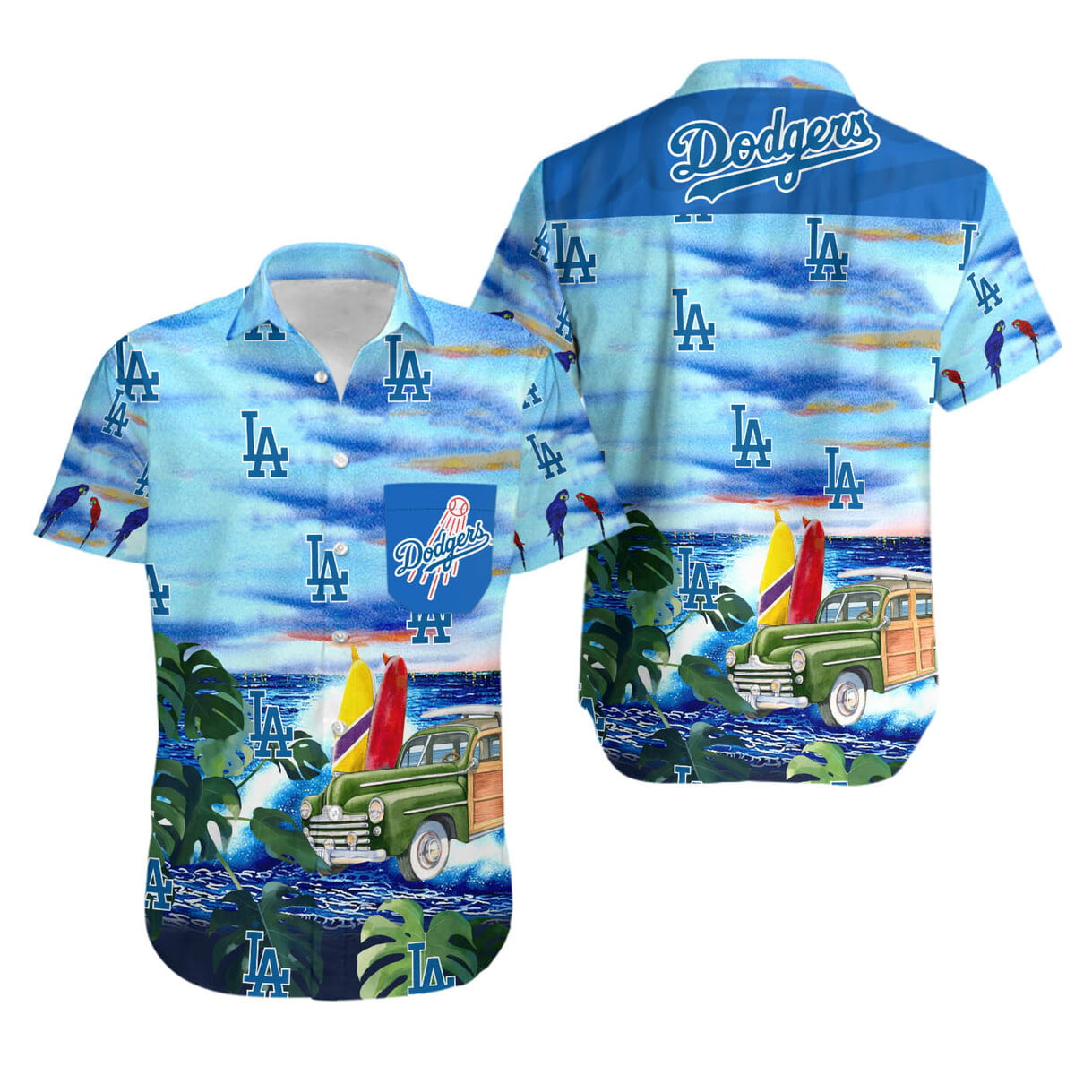 OwlOhh Los Angeles Dodgers Hawaiian Shirt Shirt