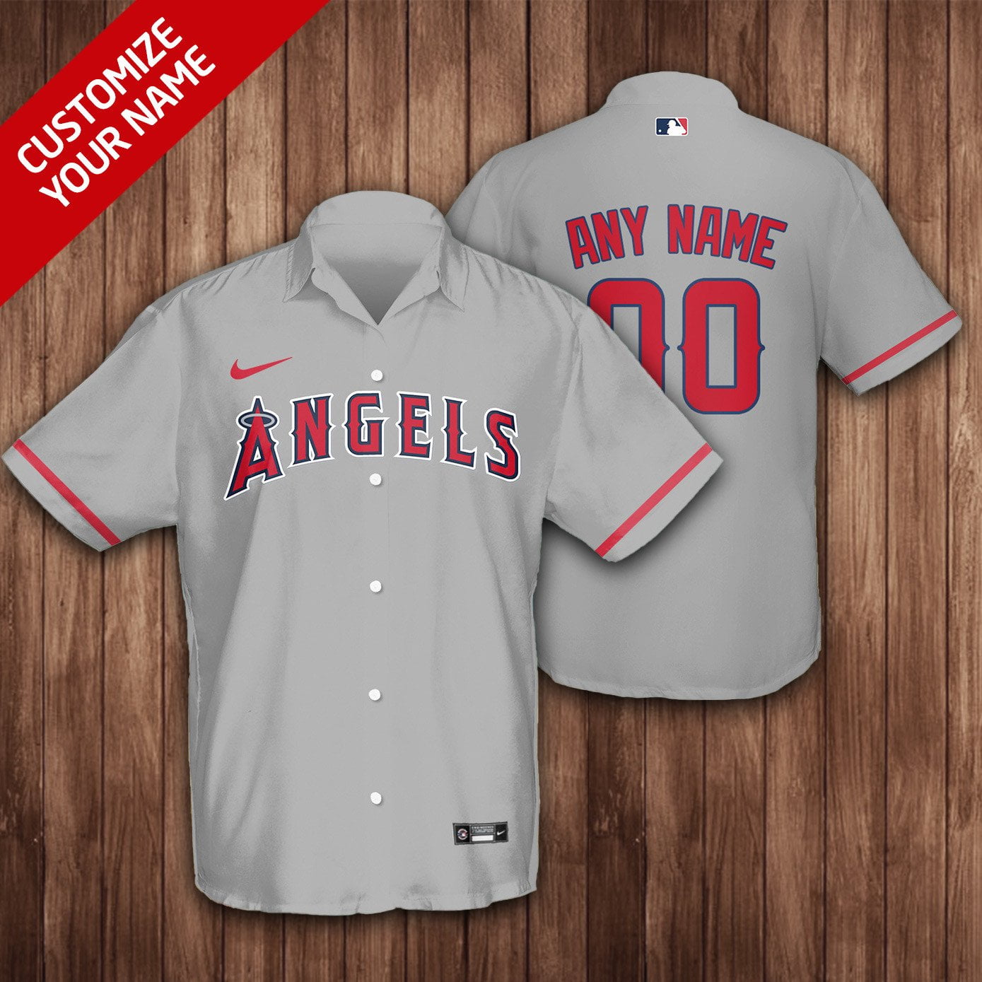 Customized Los Angeles Angels White With Red And Team Hawaiian Shirt - Owl  Ohh