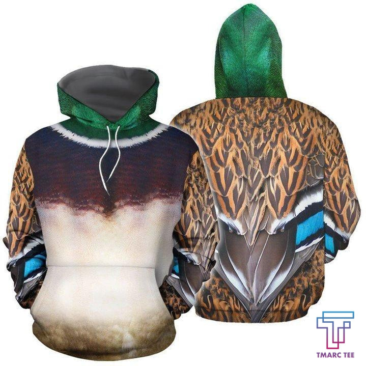 Male Mallard Duck Costume Duck Hunting Shirts For Men And Women 3D All Over Printed Custom Text Name For Men and Women – OwlOhh