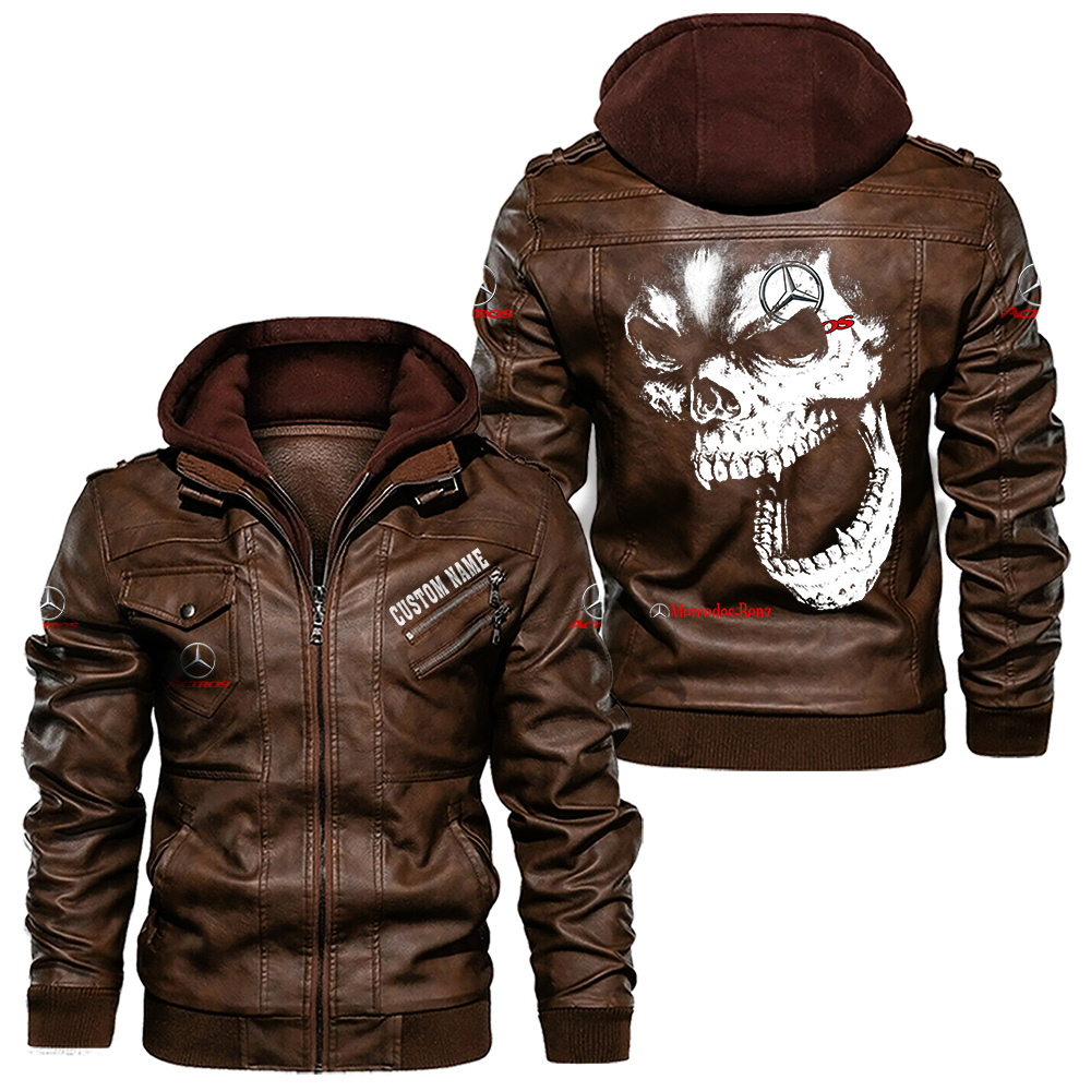 Mercedes Actros Skull Leather jackets, black and brown vintage style ...