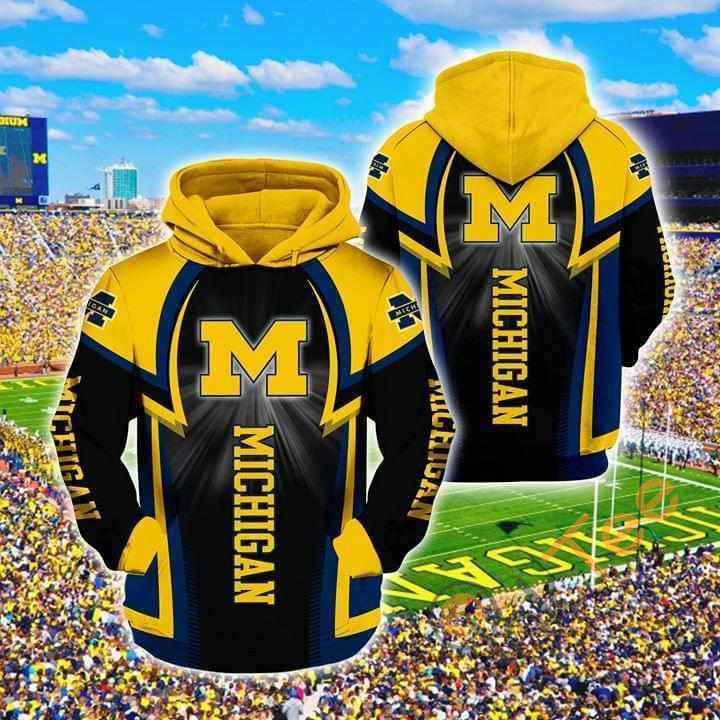Michigan Wolverines Ncaa For Wolverines Fan Pullover 3D Hoodie  – OwlOhh