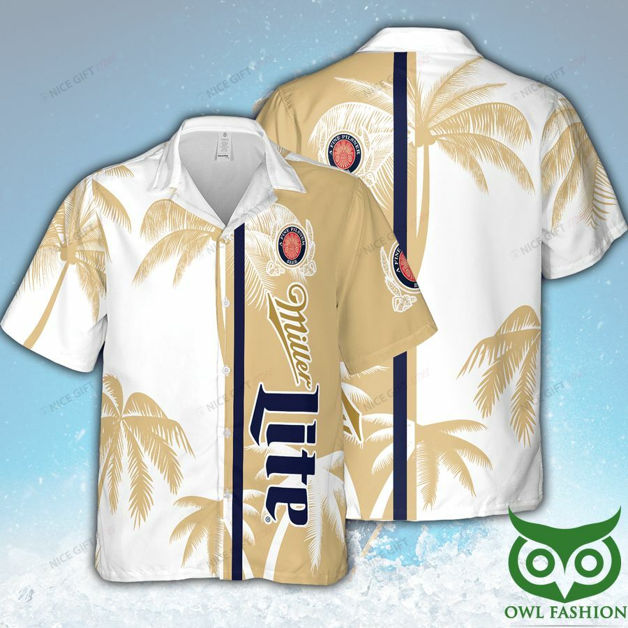 White Miller Lite Baseball Jersey Shirt