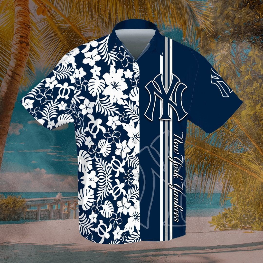 New York Yankees baseball team Hawaii Style 3D Hawaii Summer Shirts Shorts  - Owl Fashion Shop
