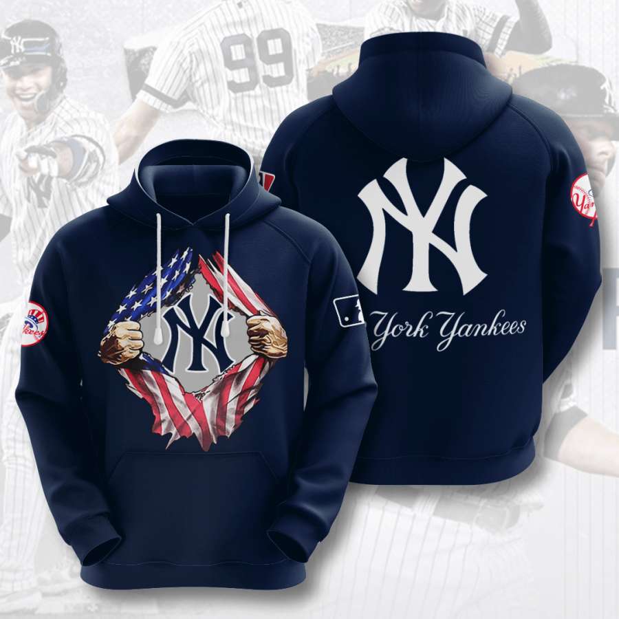 MLB New York Yankees Tie Dye Pattern 3D Printed Hoodie - Owl Fashion Shop