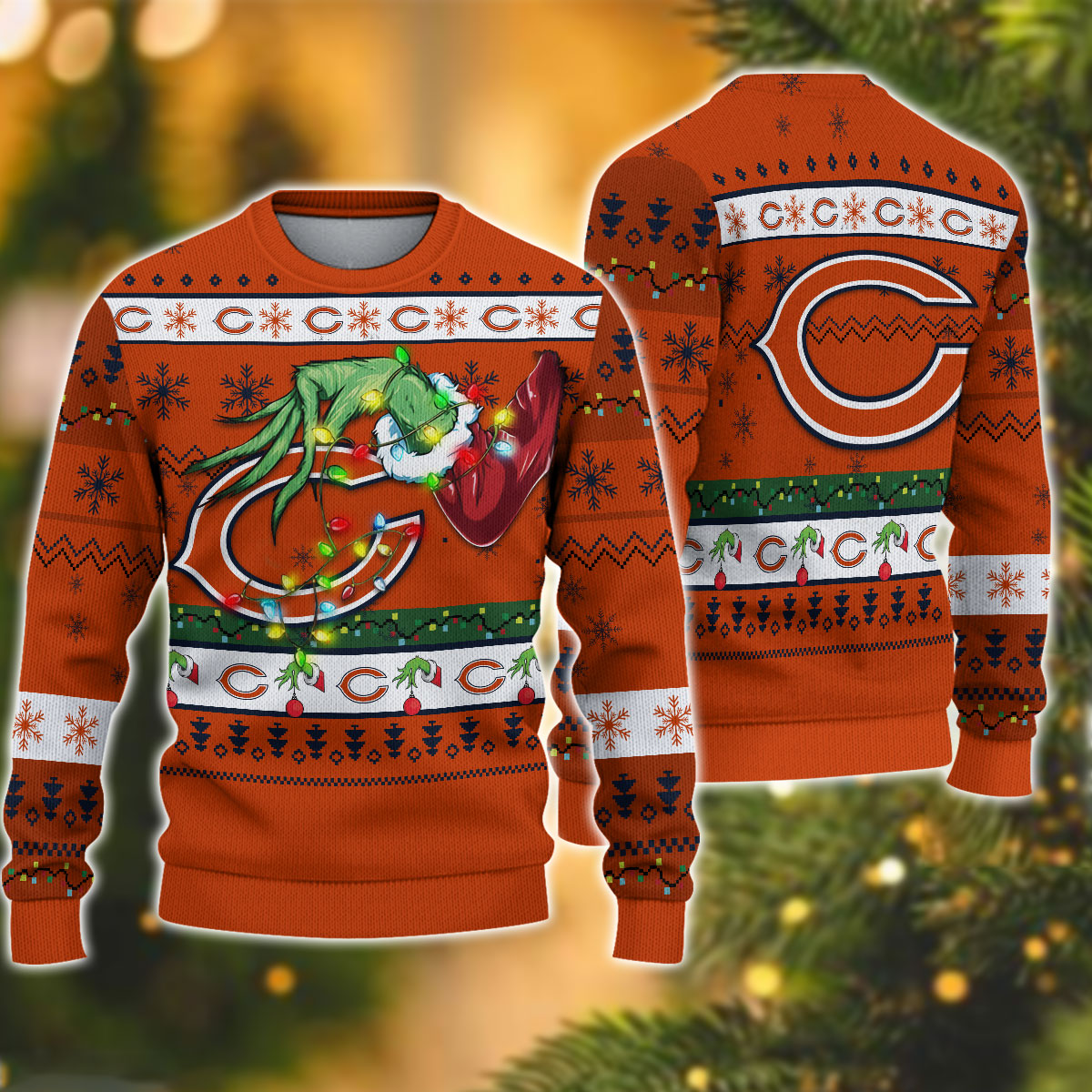 NFL Chicago Bears Grinch Christmas Ugly Sweater – OwlOhh