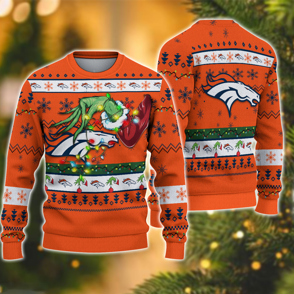 NFL Denver Broncos Grinch Christmas Ugly Sweater – OwlOhh