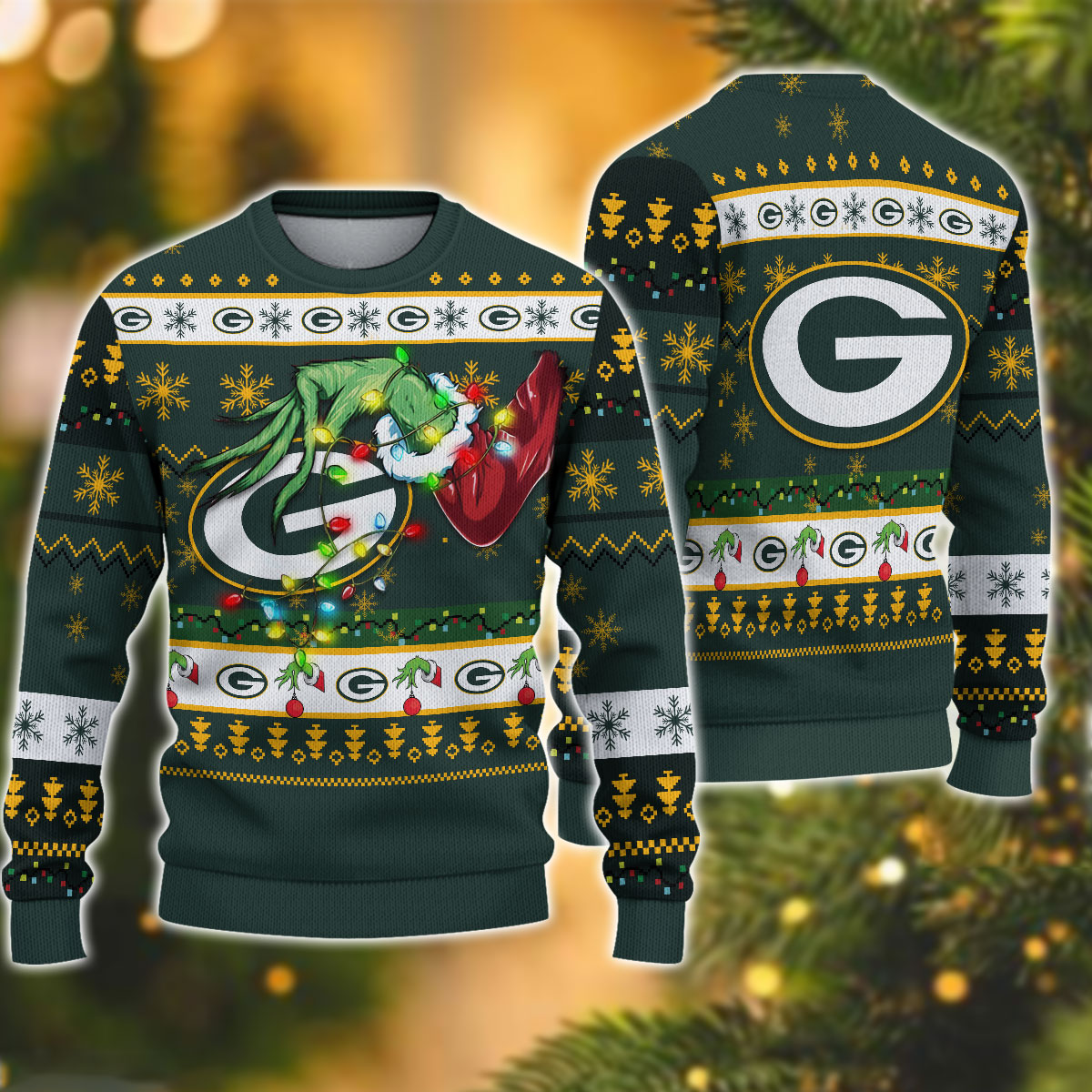 NFL Green Bay Packers Grinch Christmas Ugly Sweater – OwlOhh