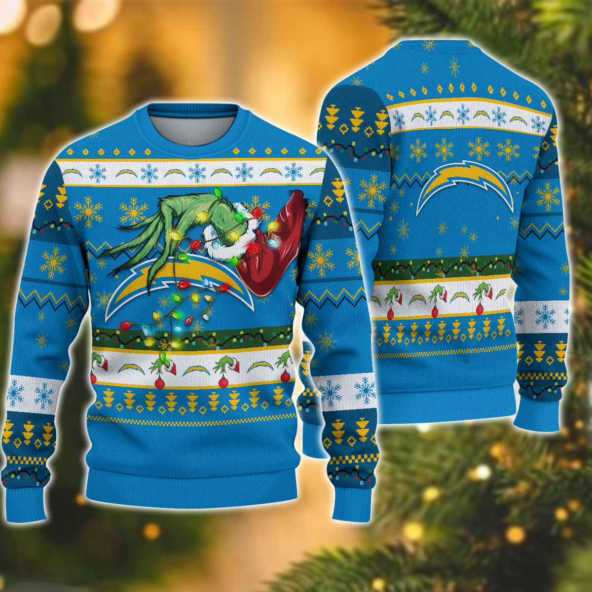 NFL Los Angeles Chargers Grinch Christmas Ugly Sweater – OwlOhh