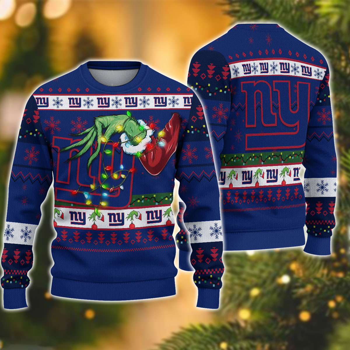 NFL New York Giants Grinch Christmas Ugly Sweater – OwlOhh