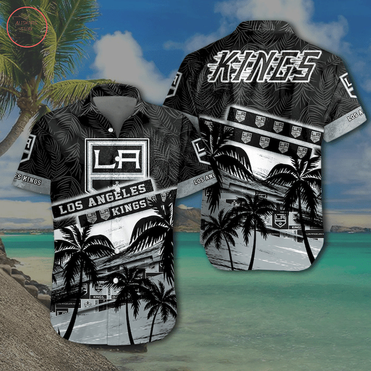 NEW NHL Los Angeles Kings Special Hawaiian Design Baseball Jersey Jeysey