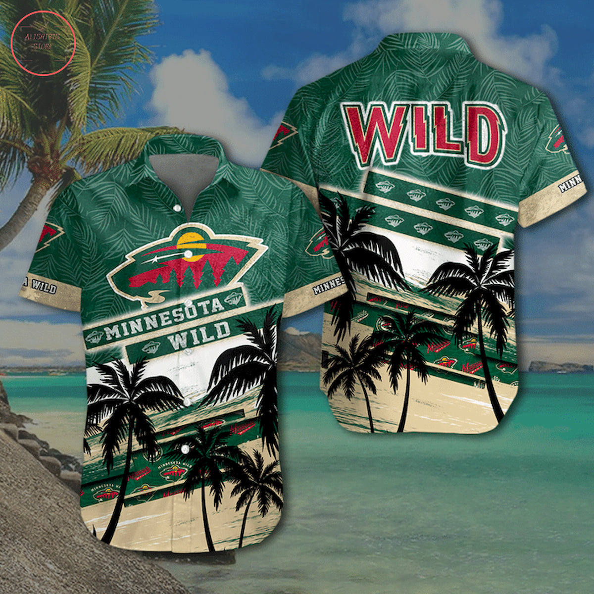 Vintage Aloha NHL Minnesota Wild Hawaiian Shirt Gift For Great Dad