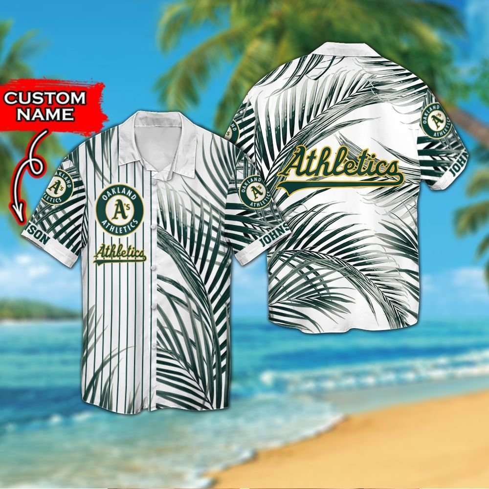 Oakland Athletics White And Yellow Flowers Hawaiian Shirt - Owl Ohh
