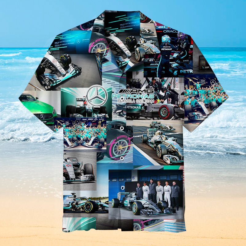 Tropical Hawaiian Shirt - Mercedes-AMG Petronas