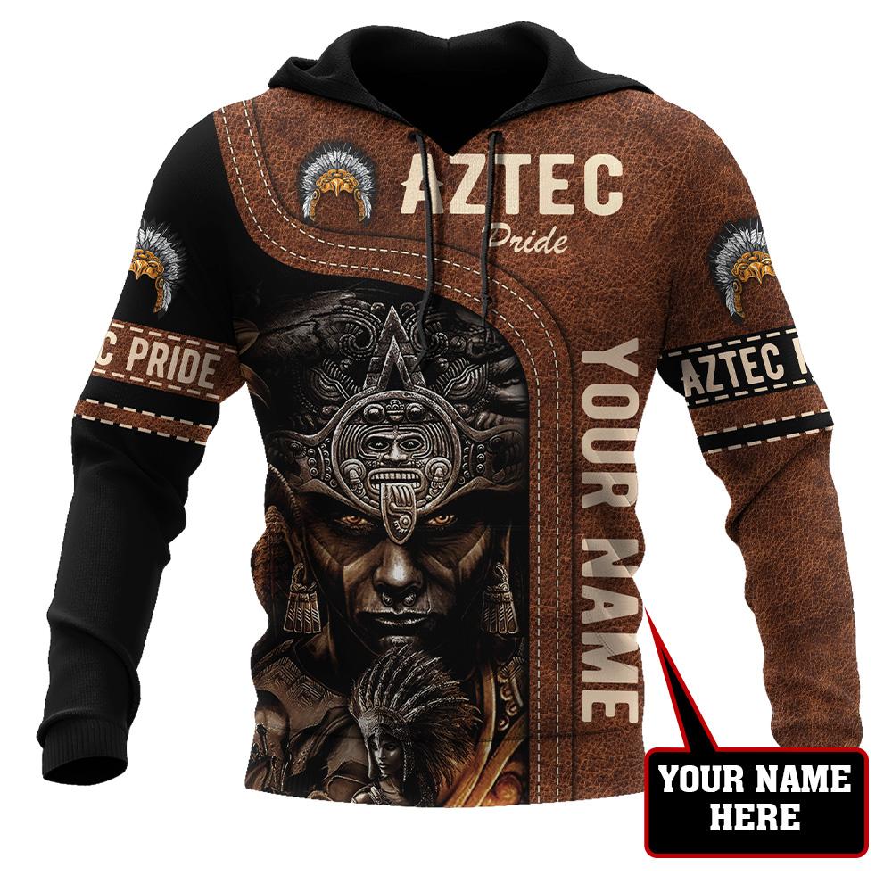 Personalized Aztec Warrior Unisex Hoodie 3D All Over Printed Custom Text Name For Men and Women – OwlOhh