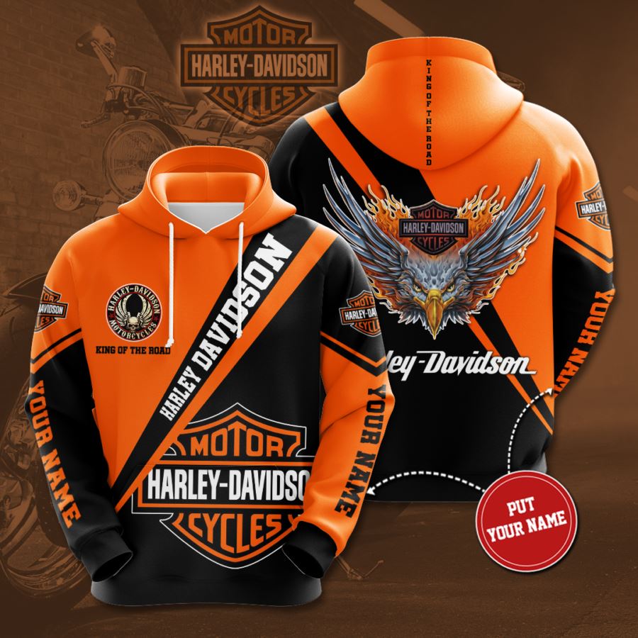 Personalized Harley Davidson No751 Custom Pullover 3D Hoodie  – OwlOhh
