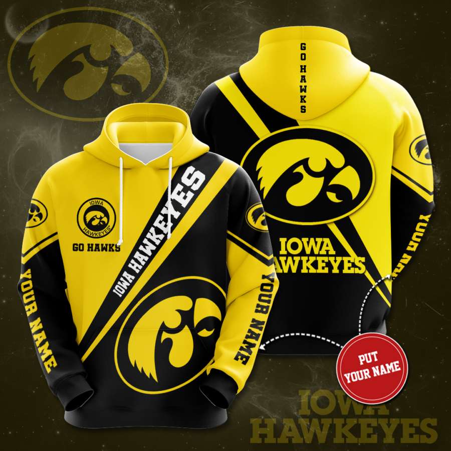 Personalized Iowa Hawkeyes No853 Custom Pullover 3D Hoodie  – OwlOhh