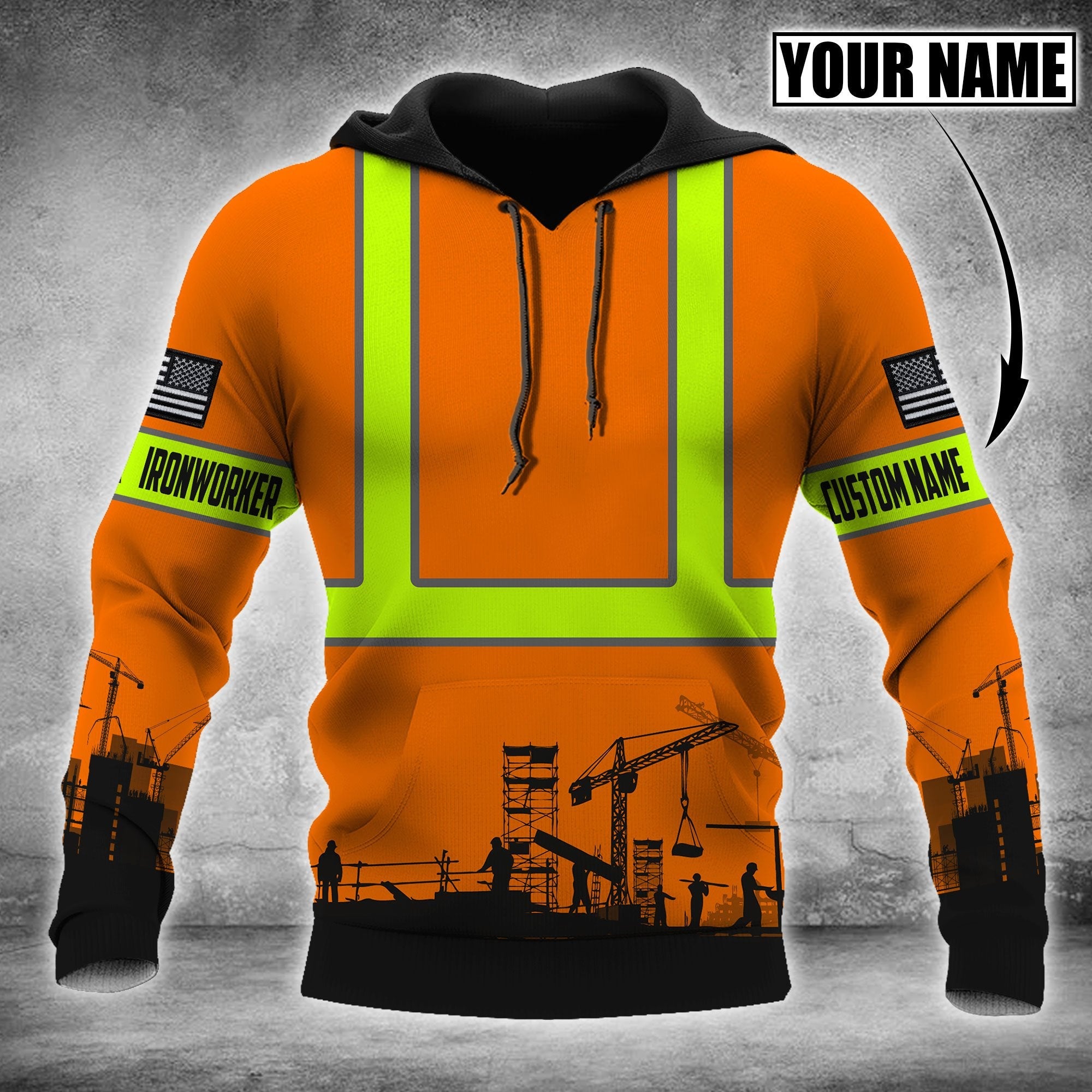 Personalized Ironworker Safety Unisex Shirts Tn 3D All Over Printed Custom Text Name For Men and Women – OwlOhh