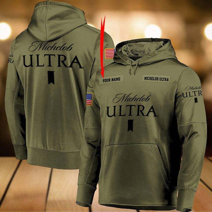 Personalized Military Green Michelob ULTRA Hoodie & Zip Hoodie – OwlOhh