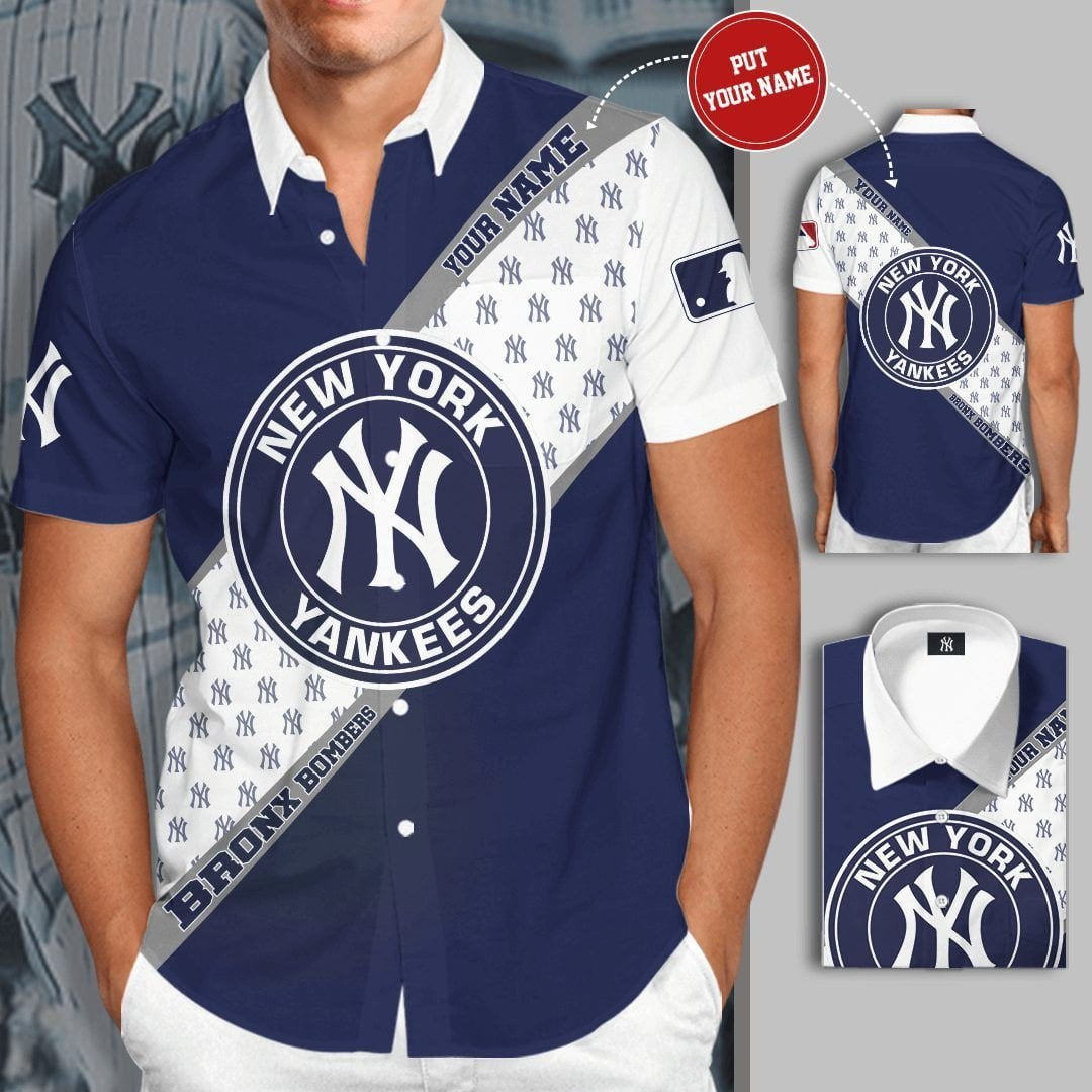 Personalized New York Yankees All Over Print 3d Leobees 3D Awesome Hawaiian  Shirt - Limotees