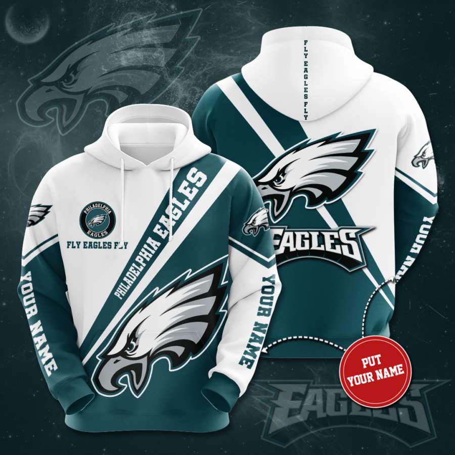 Personalized Philadelphia Eagles No1600 Custom Pullover 3D Hoodie  – OwlOhh