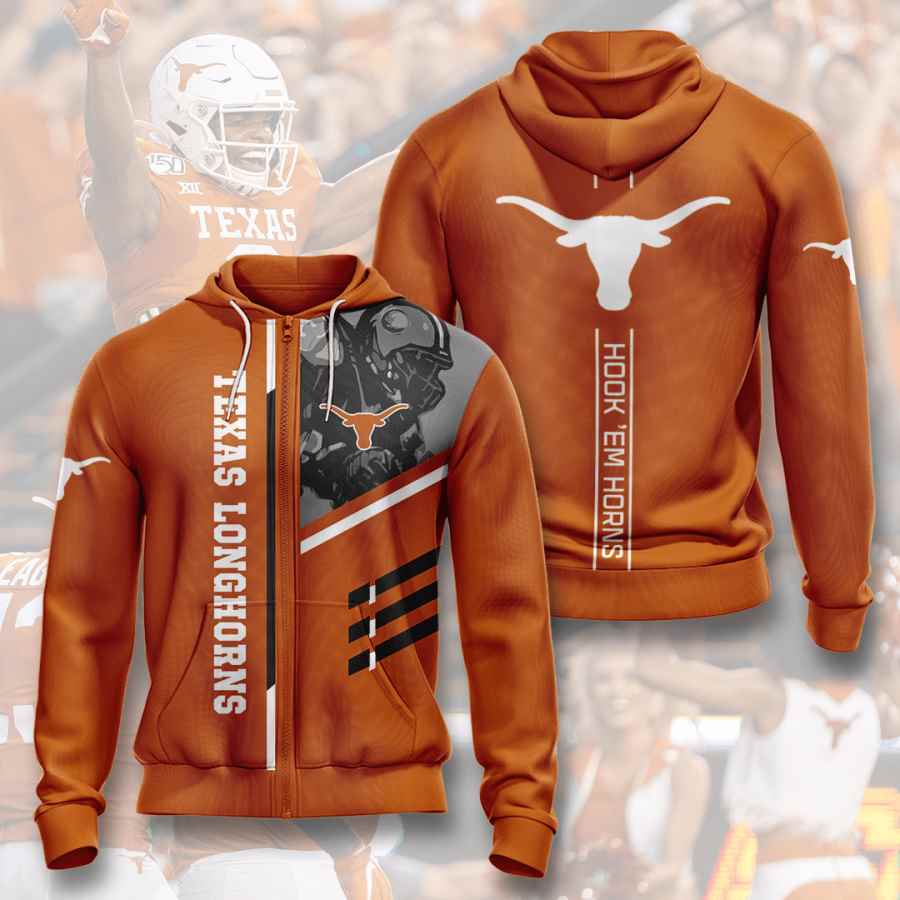 Sports American Football Ncaaf Texas Longhorns Usa 334 Pullover 3D Hoodie  – OwlOhh
