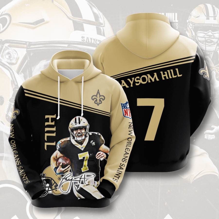 Sports American Football Nfl New Orleans Saints Taysom Hill Usa 839 Pullover 3D Hoodie  – OwlOhh