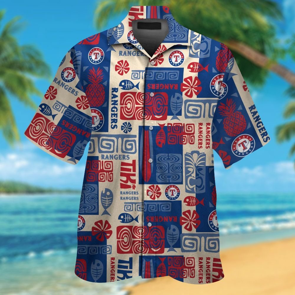 OwlOhh Texas Rangers Hawaiian Shirt