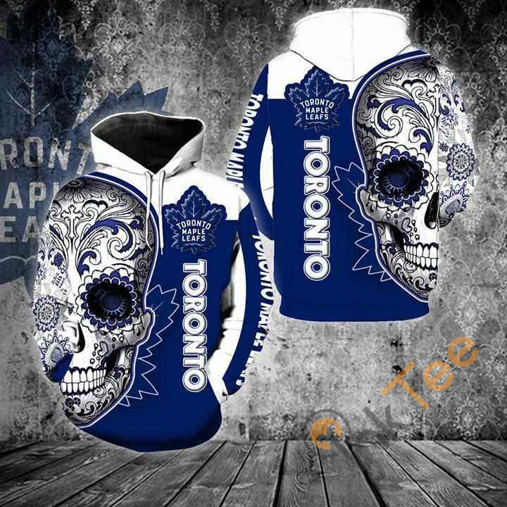 Toronto Maple Leafs Color Halloween Skull Hoodie AOP For Men And