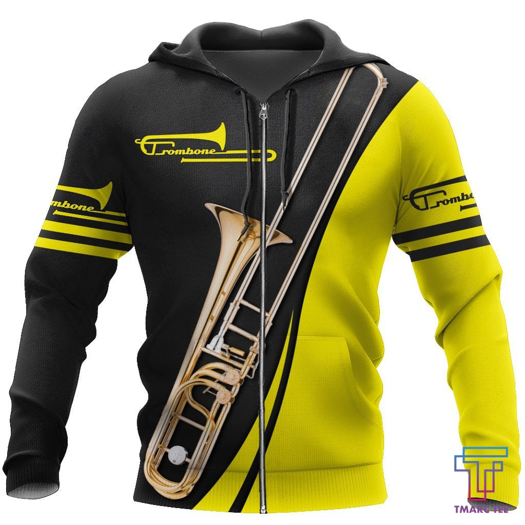 Trombone Music D Hoodie Shirt For Men And Women Hg Hac 3D All Over Printed Custom Text Name For Men and Women – OwlOhh