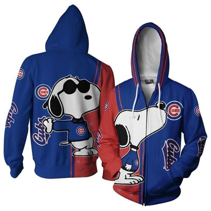 Chicago Cubs Snoopy Kiss Pullover And Zippered Hoodies Custom 3D Bud Light Graphic Printed 3D Hoodie All Over Print Hoodie For Men For Women  – OwlOhh