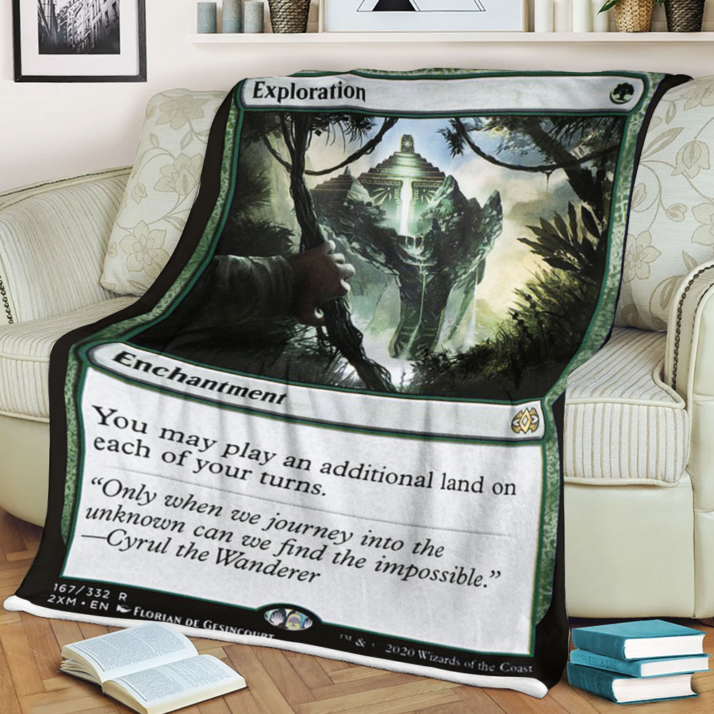 Game Mtg Exploration Blanket Custom Print Blanket – Flannel Blanket – OwlOhh