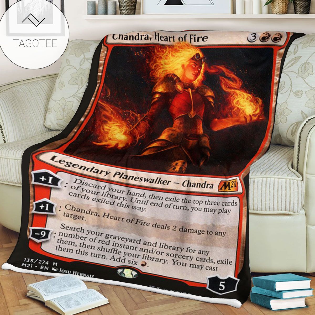 Game Mtg Magic The Gathering M21 135 Chandra Heart Of Fire Fleece Blanket Custom Print Blanket – Flannel Blanket – OwlOhh