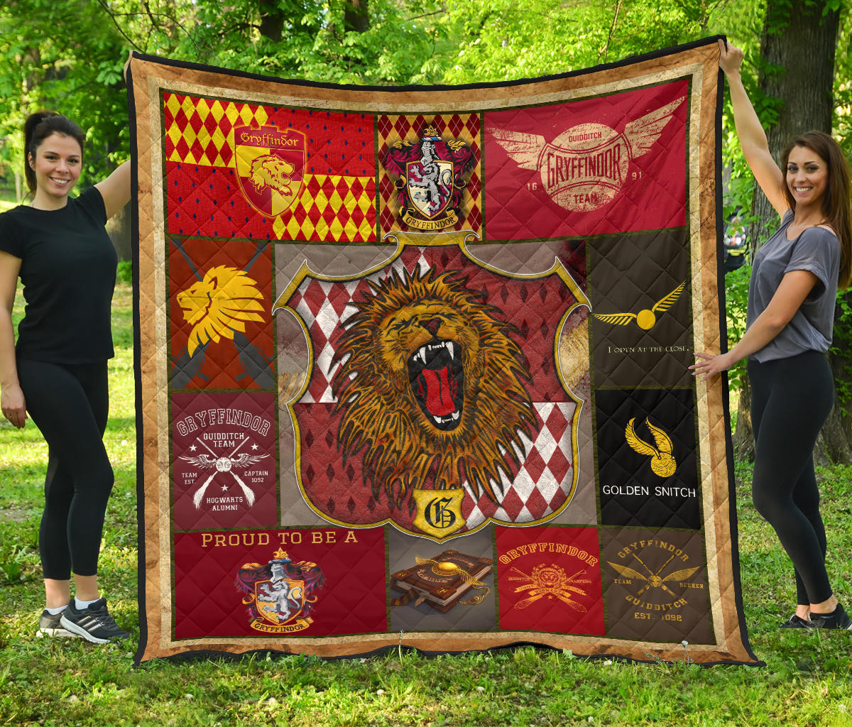 Gryffindor House Harry Potter Premium Quilt Blanket Movie Home Decor Custom For Fans  – OwlOhh