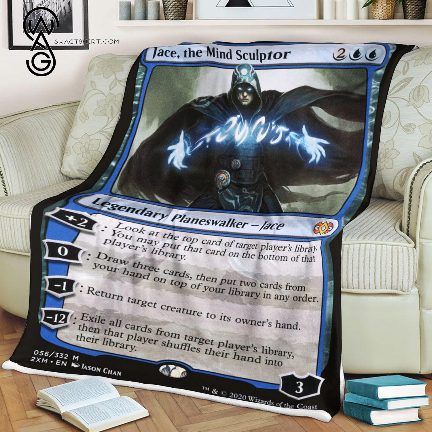 Jace The Mind Sculptor Game Magic The Gathering Blanket Custom Print Blanket – Flannel Blanket – OwlOhh